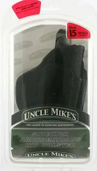 Uncle Mikes 70150 Sidekick with Mag Pouch Belt 3.75-4.5" Lg Auto Laminate Black