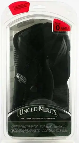 Uncle Mikes 83001 Sidekick Vertical Shoulder 2-3" Sm/Med DA Revolver Nylon Black