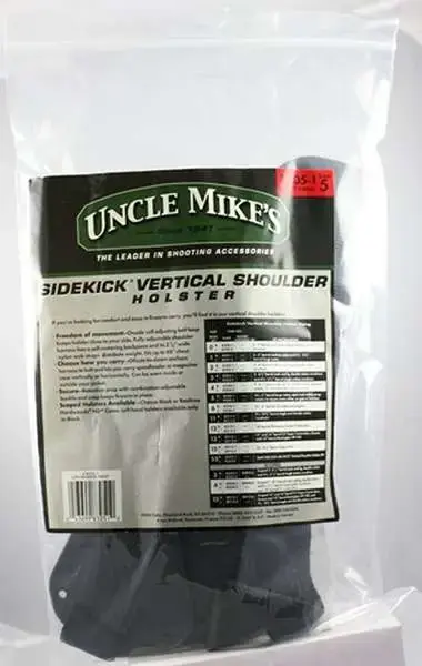 Uncle Mikes 83051 Sidekick Vertical Shoulder 4.5"-5" Lg Auto Nylon Black