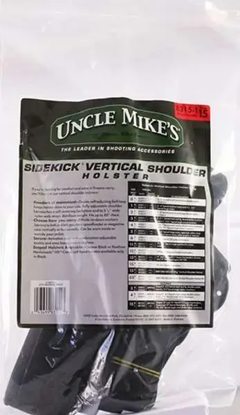 Uncle Mikes 83151 Sidekick Vertical Shoulder 3.75-4.5" Lg Auto Nylon Black