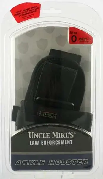 Uncle Mikes 8820 Ankle 2" Sm Frame 5rd Revolver w/Hammer Spur Cordura Nylon Black