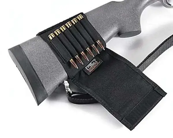 Uncle Mikes 88482 Buttstock Shell Holder With Flap 6 Rounds Rifle Black Nylon