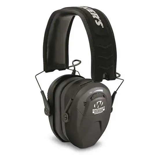 Walkers GWPCRSEM Razor Compact Electronic Polymer 23 dB Over the Head Black Ear Cups w/Black Band Women/Youth