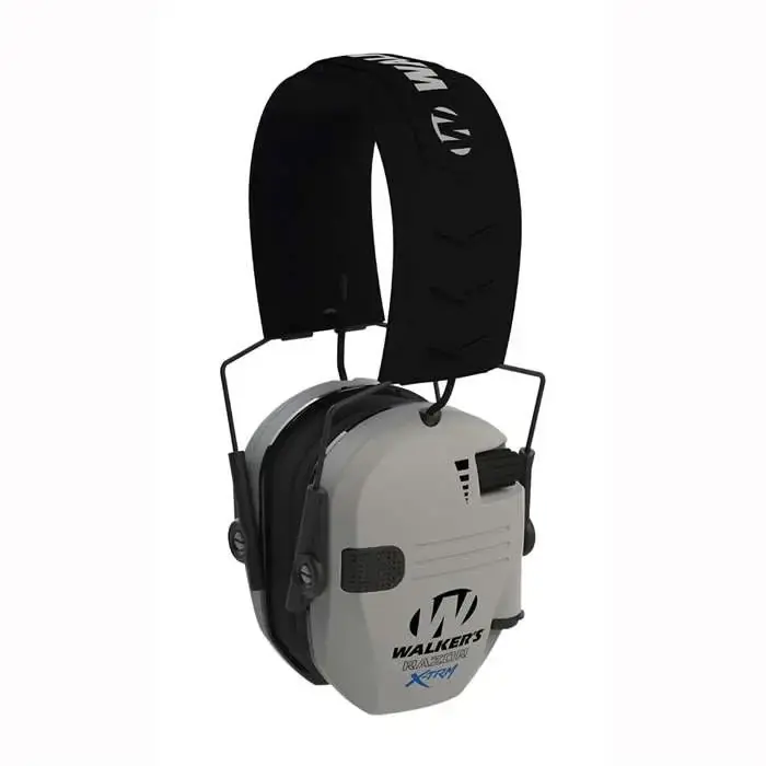 Walkers GWP-XDRSEM-G Razor Pro Digital Polymer 23 dB Over the Head Gray Ear Cups w/Black Band