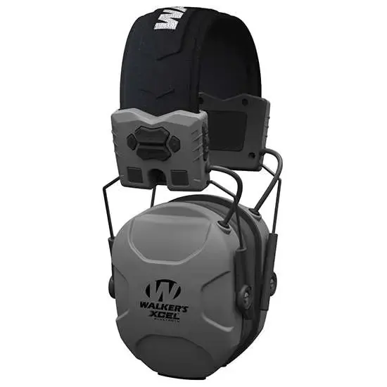 Walkers GWPXSEMBT XCEL 500BT Bluetooth Polymer 26 dB Over the Head Gray Ear Cups w/Black Band