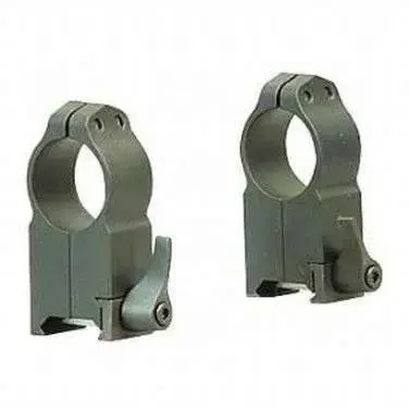 Warne 204LM Maxima Quick Detach Picatinny/Weaver 1" Ultra High Black Matte