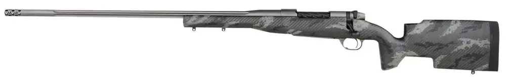 Weatherby MAP01N257WL8B Mark V Accumark Pro 257 Wthby Mag 3+1 26" Black w/Gray Sponge Pattern Carbon Fiber Stock Tungsten Gray Cerakote Left Hand
