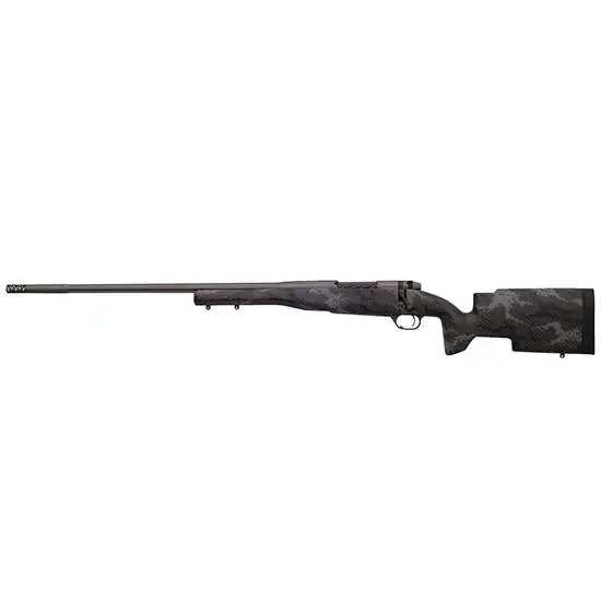 Weatherby MAP01N300WL8B Mark V Accumark Pro 300 Wthby Mag 3+1 26" Black w/Gray Sponge Pattern Carbon Fiber Stock Tungsten Gray Cerakote Left Hand
