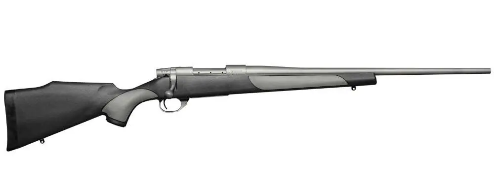 Weatherby VTG270NR4O Vanguard Weatherguard 270 Win 5+1 24" Black w/Gray Panels Fixed Monte Carlo Griptonite Stock Tactical Gray Cerakote Right Hand