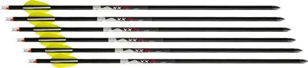 XX75 Aluminum Arrows, 20", w/ Alpha-Nock HP .003"