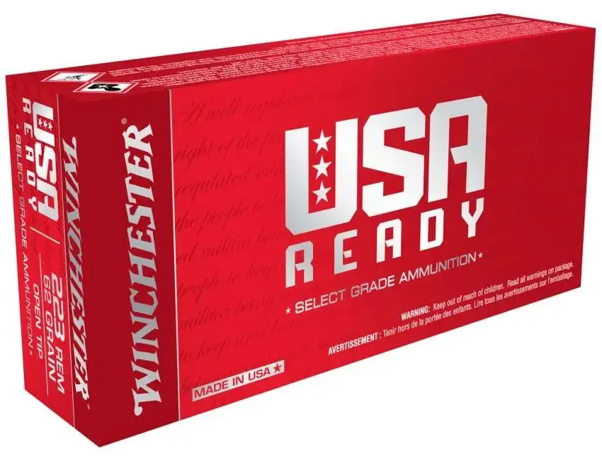 Winchester Ammo RED223 USA Ready 223 Rem 62 gr Open Tip 20 Round Box
