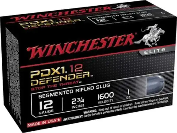 Winchester Ammo S12PDX1S Defender 12 Gauge 2.75 1 oz 3 - 150 Grain Pieces Shot 10 Round Box