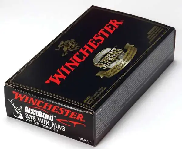 Winchester Ammo S338CT Expedition Big Game 338 Win Mag 225 gr AccuBond CT 20 Round Box