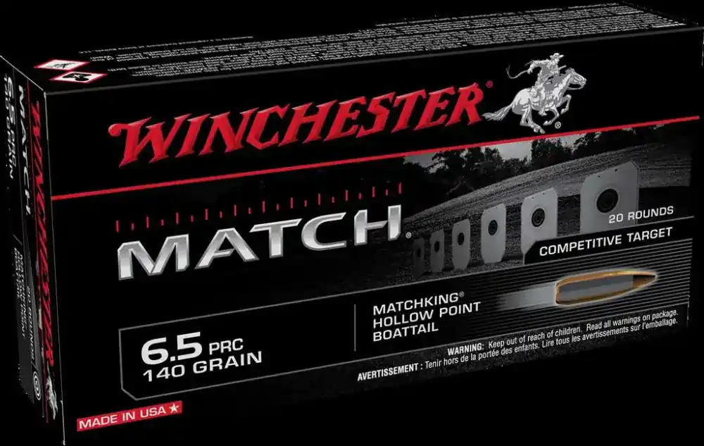 WIN MATCH 6.5PRC 140GR BTHP 20 Round Box