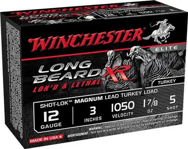 Winchester Ammo STLB123M5 Long Beard XR Shot-Lok Magnum 12 Gauge 3 1 7/8 oz 5 Shot 10 Round Box