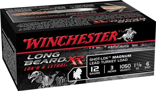 Winchester Ammo STLB123M6 Long Beard XR Shot-Lok Magnum 12 Gauge 3 1 7/8 oz 6 Shot 10 Round Box