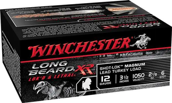 Winchester Ammo STLB12LM6 Long Beard XR Shot-Lok Magnum 12 Gauge 3.5 2 1/8 oz 6 Shot 10 Round Box