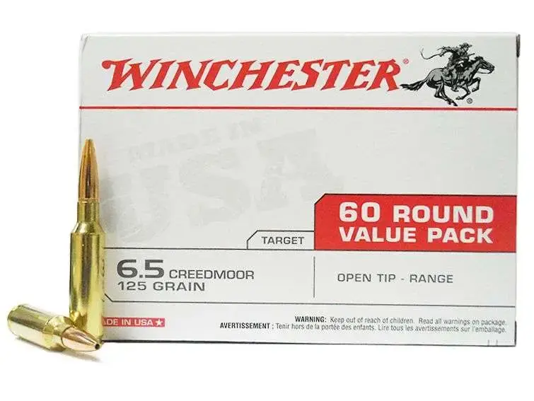 Winchester Ammo USA65CMVP USA Ready Value Pack 6.5 Creedmoor 125 gr Open Tip 60 Round Box