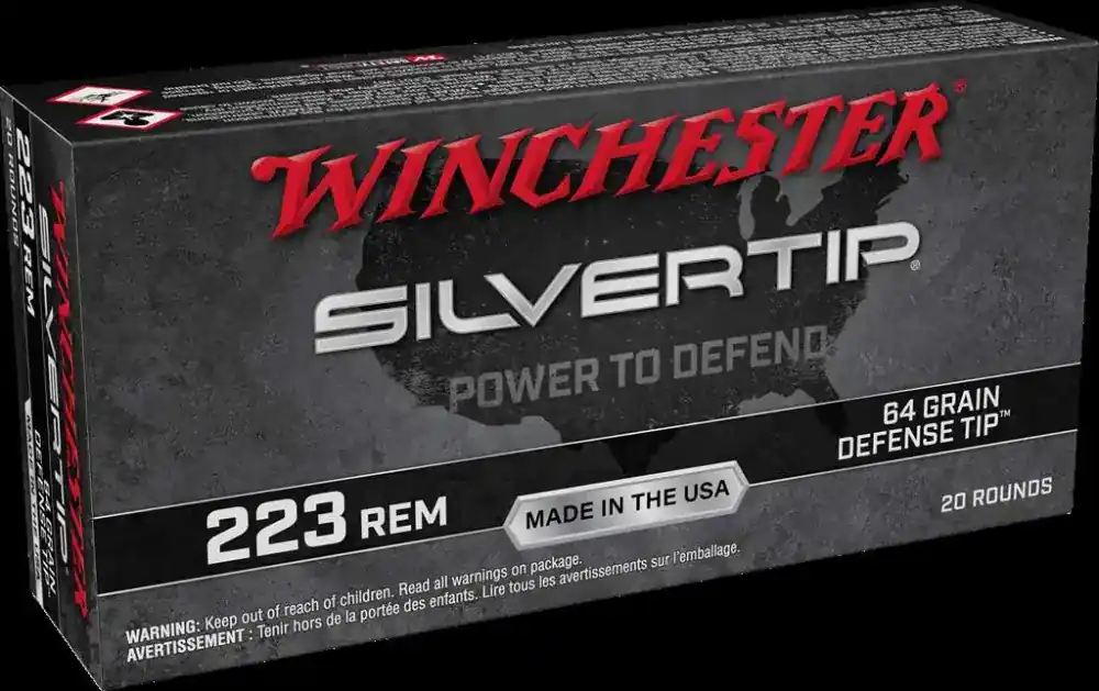 WINCHESTER SILVERTIP AMO 223REM 64GR DEFENSE TIP 20RD