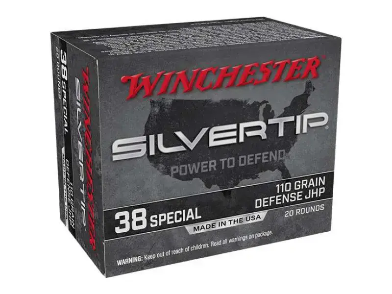 Winchester Ammo W38ST Super-X 38 Special 110 gr Silvertip Hollow Point 20 Round Box