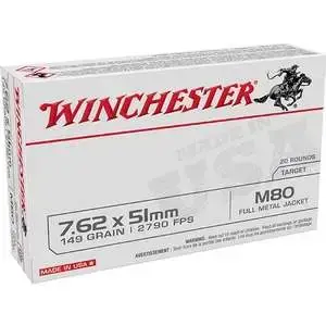 WIN 7.62X51MM M80 149GR FMJ WIN