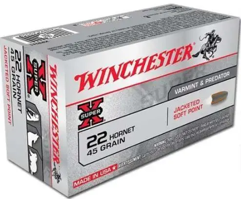 Winchester Ammo X22H1 Super-X 22 Hornet 45 gr Soft Point (SP) 50 Round Box