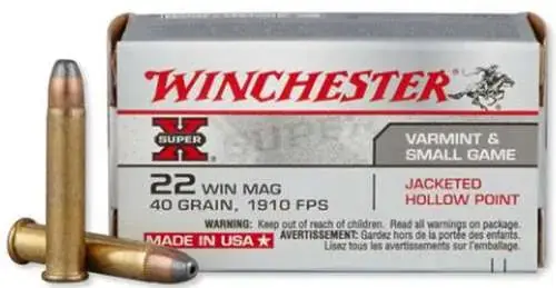 Winchester Ammo X22MH Super-X 22 Mag 40 gr Jacketed Hollow Point (JHP) 50 Round Box