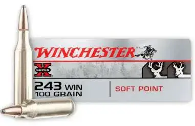 Winchester Ammo X2432 Super-X 243 Win 100 gr Power-Point (PP) 20 Round Box