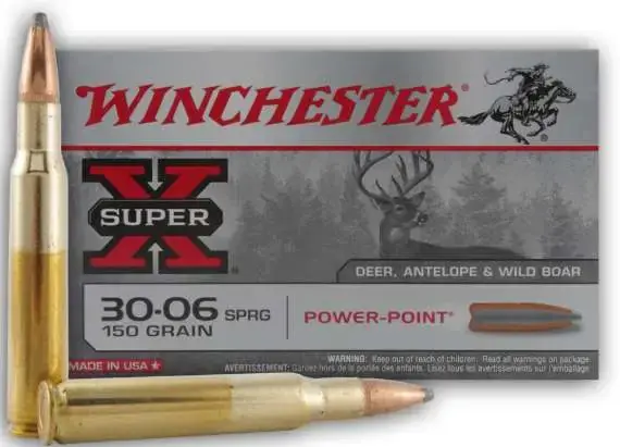 Winchester Ammo X30061 Super-X 30-06 Springfield 150 gr Power-Point (PP) 20 Round Box