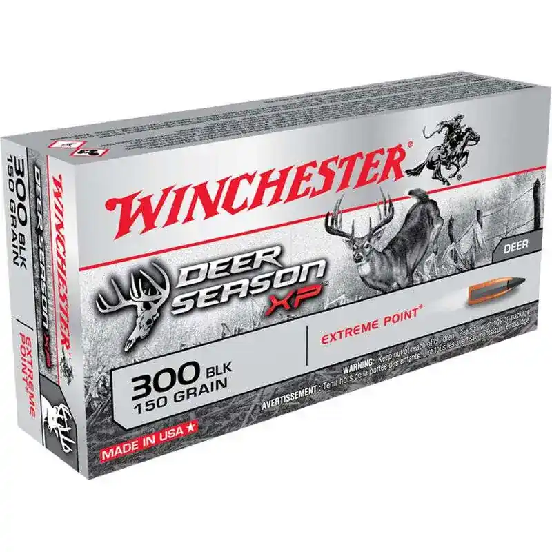 Winchester Ammo X300BLKDS Deer Season XP 300 Blackout 150 gr Extreme Point 20 Round Box