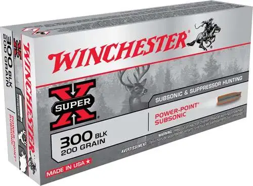 Winchester Ammo X300BLKX Super-X 300 Blackout 200 gr Power-Point (PP) 20 Round Box
