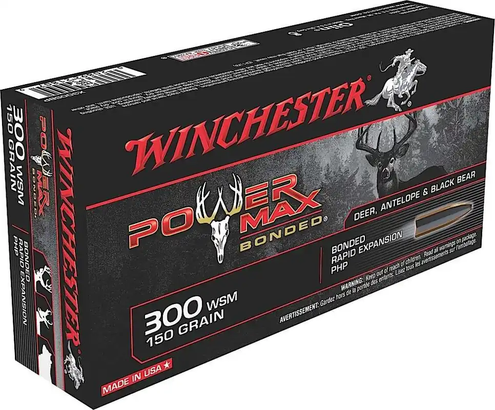 Winchester Ammo X300SBP Power Max Bonded 300 WSM 150 gr Protected Hollow Point 20 Round Box