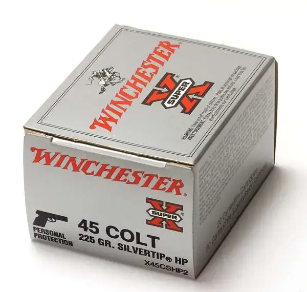 Winchester Ammo X45CSHP2 Super-X 45 Colt (LC) 225 gr Silvertip Hollow Point 20 Round Box