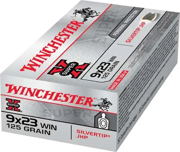 Winchester Ammo X923W Super-X 9x23 Win 125 gr Silvertip Hollow Point 50 Round Box