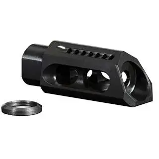 Yankee Hill 3085MBA Slant 30 Cal Muzzle Brake 5/8"-24 tpi Black Steel