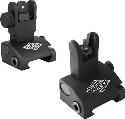 Yankee Hill 5040 Quick Deploy Sight System Same Plane Folding Aluminum Black Hardcoat Anodized