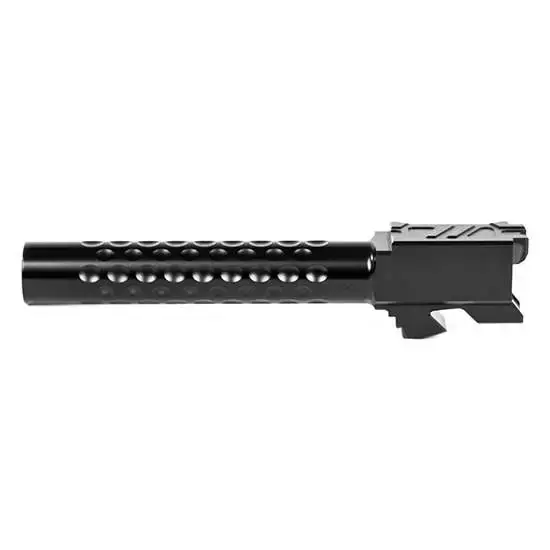 ZEV BBL17OPTDLC Optimized Match 9mm Luger fits Glock 17 Gen1-4 Black DLC 416R Stainless Steel Dimpled