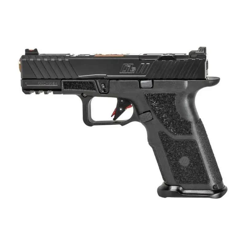 ZEV OZ9CXCPTBBRZ OZ9 Compact 9mm Luger 17+1 Black Black X Polymer Grip Bronze Barrel