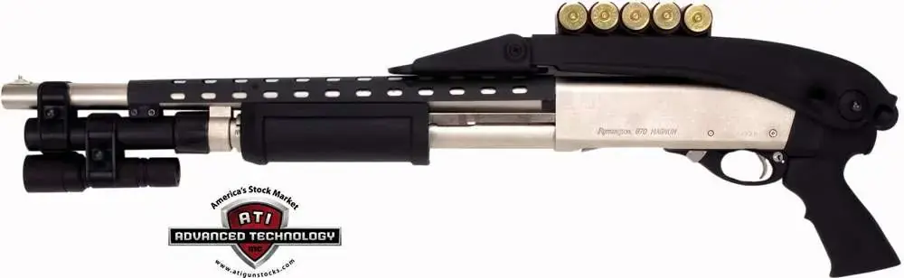 Advanced Technology TFS0600 Shotforce Shotgun Stock Top Folding Black Synthetic for Moss 12/20 GA, Rem 870 12 GA, Win 12/20 GA