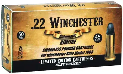 AGUILA .22 WINCHESTER AUTO 45GR. LRN ELEY PRIMED 50-PACK