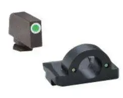 AmeriGlo GL226 Ghost Ring Night Sights Fits Glock 20/21/29/30/31/32/36/40/41 Green Front Green Tritium w/White Outline Rear Black