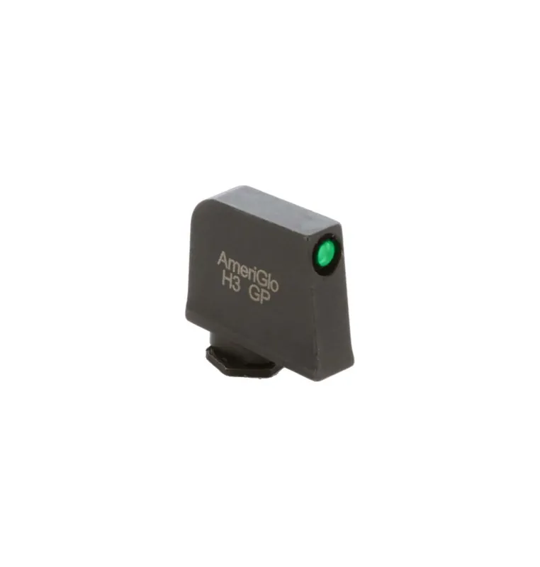 AMERIGLO FRONT NIGHT SIGHT ALL GLOCK GREEN TRITIUM BLACK OUTLINE .365" HIGH .125" WIDE