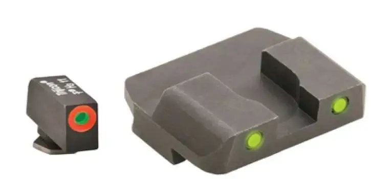 AMERIGLO TRI NS SET FOR MOST GLOCKS 17/39 ORANGE FRONT, YELLOW REAR