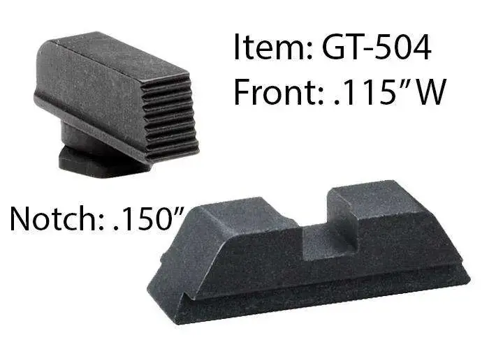 AmeriGlo GT504 Defoor Target Sight Fits Glock 17/19 Black