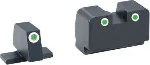 AmeriGlo SG181 Tall Suppressor Height Sight Most Sig Green w/White Outline Green w/White Outline Black
