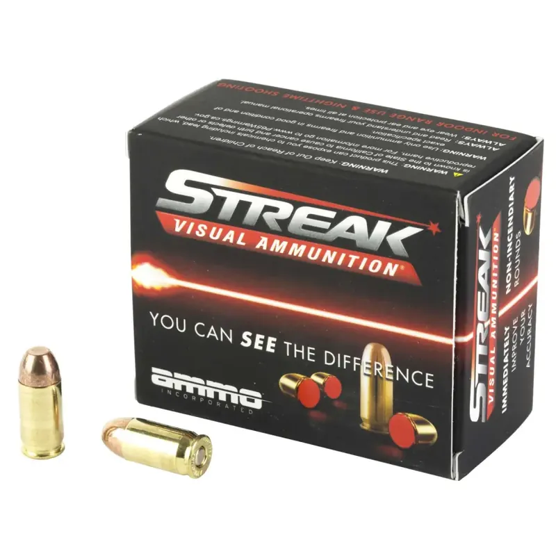 Ammo Inc 380100TMCSTR Streak 380 ACP 100 gr Total Metal Jacket (TMJ) 20 Round Box