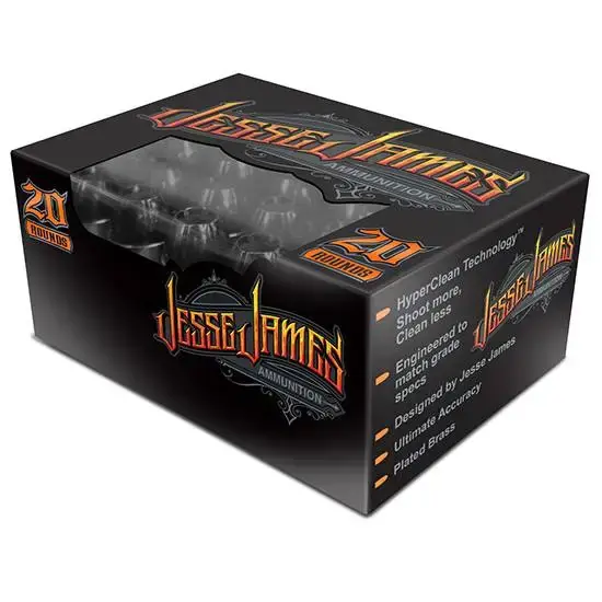 Ammo Inc 9124HPJJ20 Jesse James Black Label 9mm Luger 124 gr Hollow Point (HP) 20 Round Box
