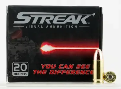 Ammo Inc 9147TMCSTRKR Streak 9mm Luger 147 gr Total Metal Jacket (TMJ) 20 Round Box