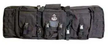 RUKX GEAR Tactical Double Gun Black 600D Polyester 37"