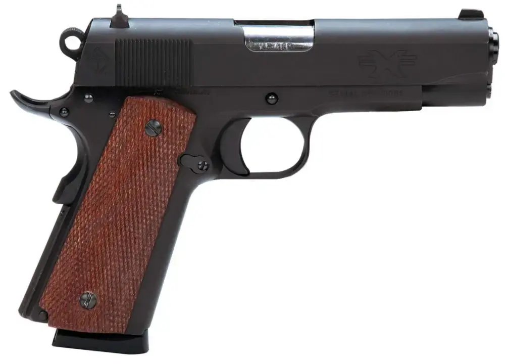 ATI ATIGFX45GI FX45 1911 45 ACP 4.25" 8+1 Blued Mahogany Grip
